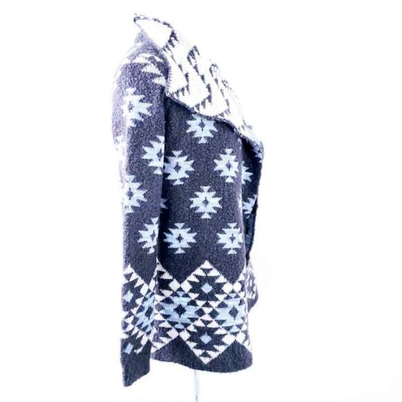 Eyeshadow Southwest Cardigan Sweater Aztec Style Blue Gray XS XSMALL Women - Picture 5 of 7
